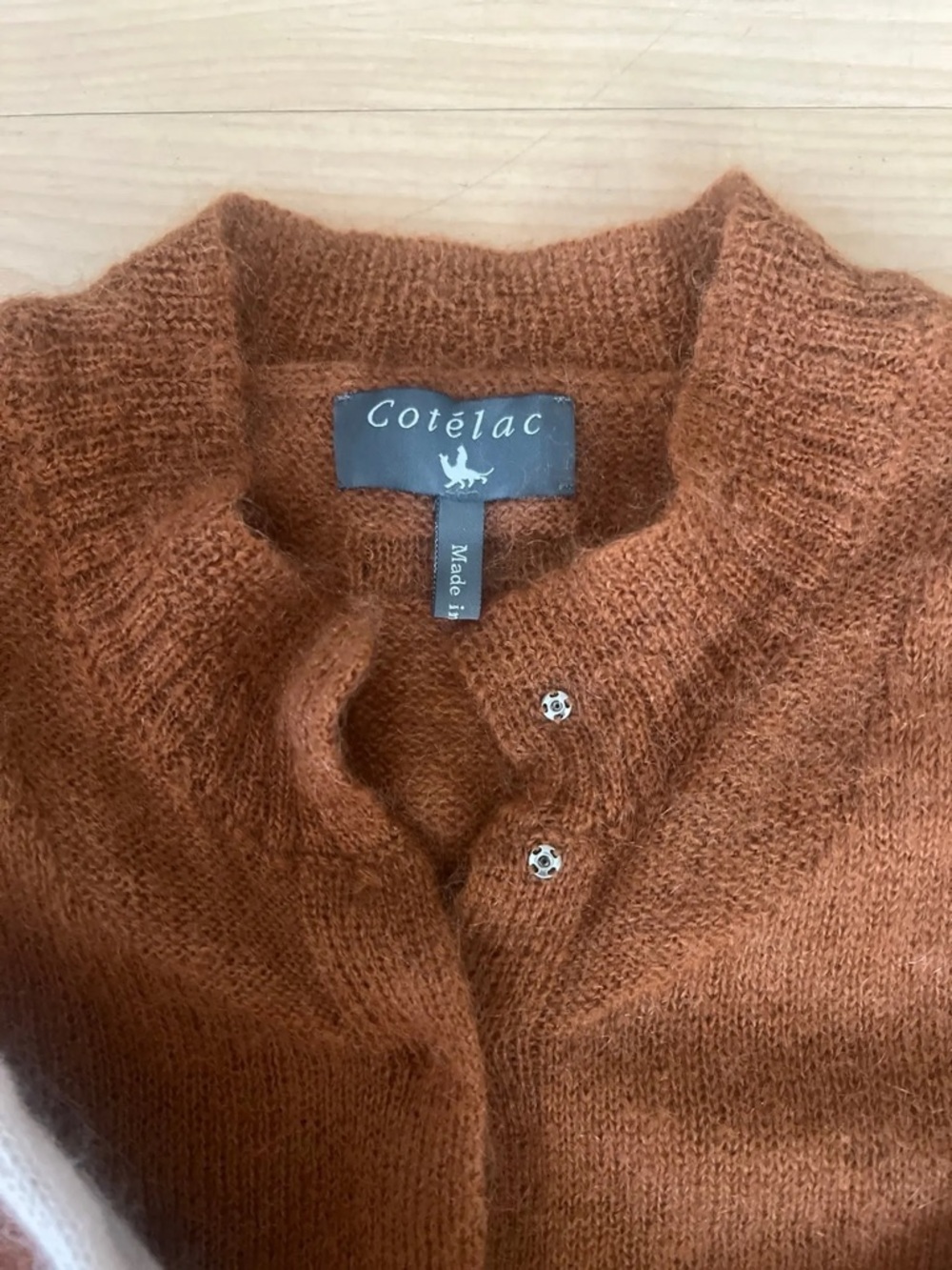 Cotelac Rust button down sweater cardigan - Picture 4 of 8
